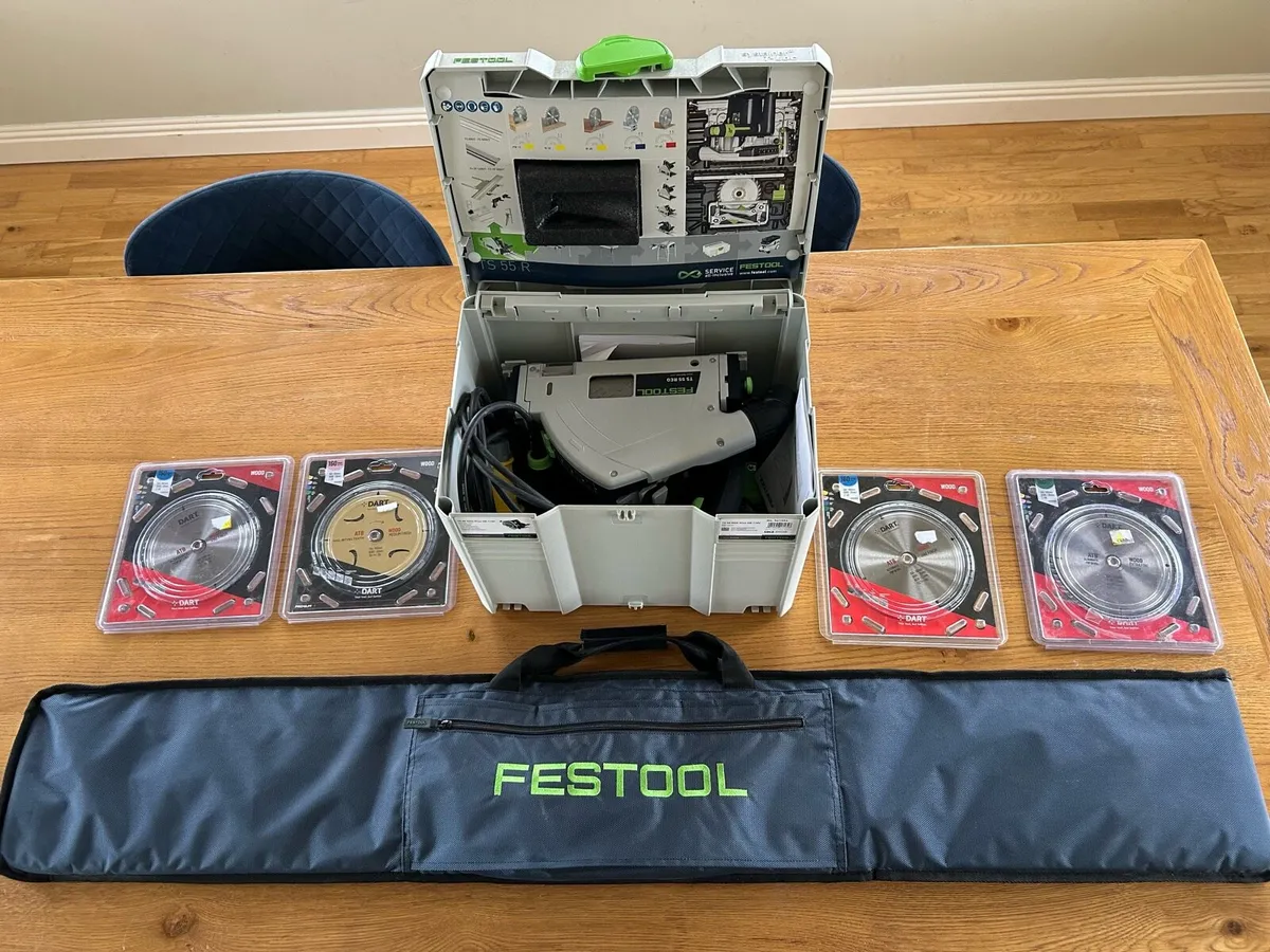 Festool TS55 plunge cut saw and rails - Image 1