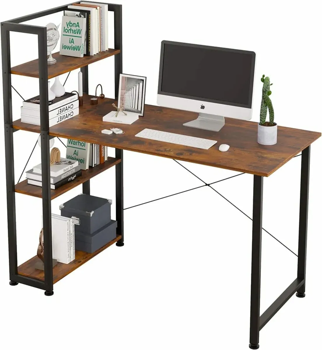 Computer Desk,120cm Computer Desk with Bookshelf, - Image 1