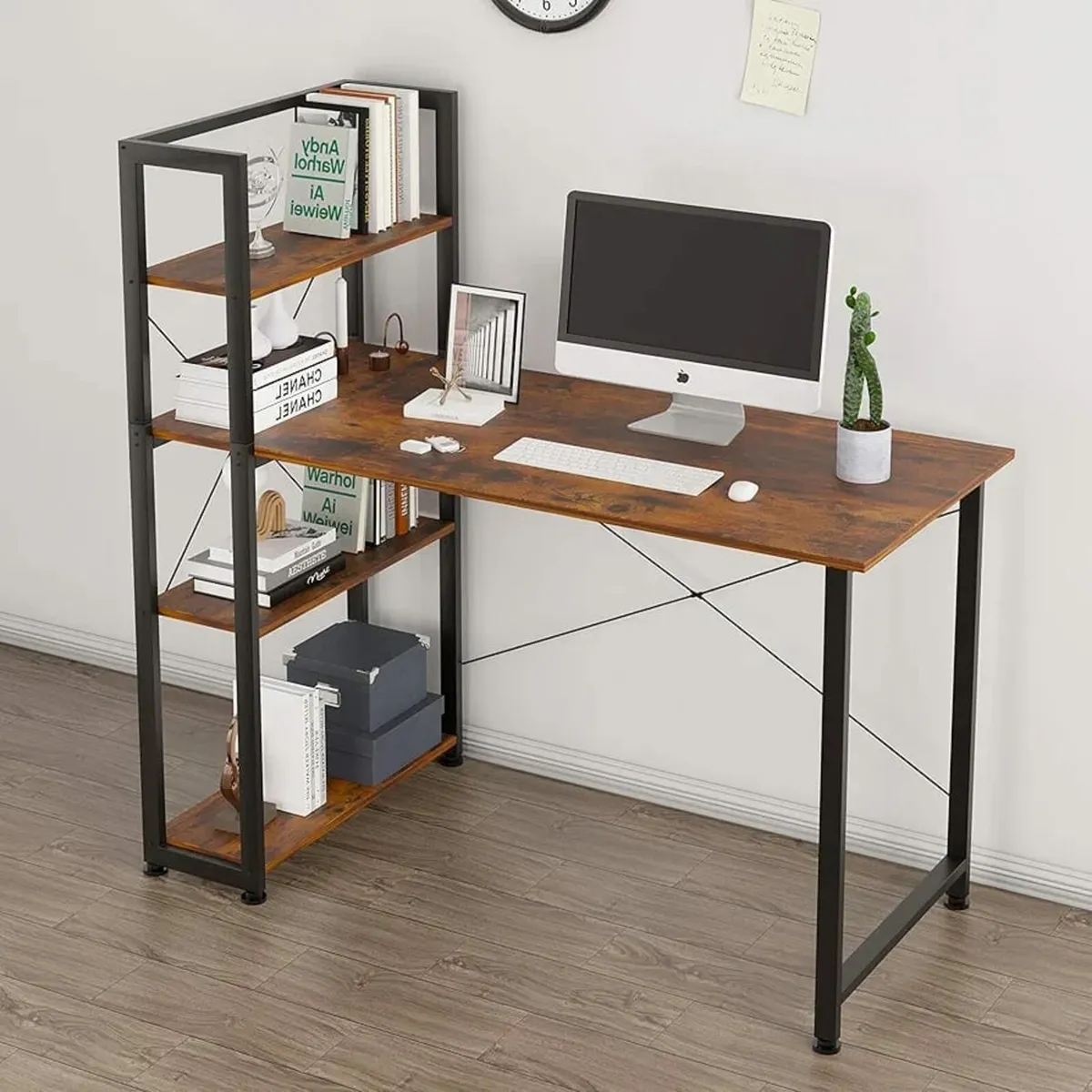 Computer Desk,120cm Computer Desk with Bookshelf, - Image 3
