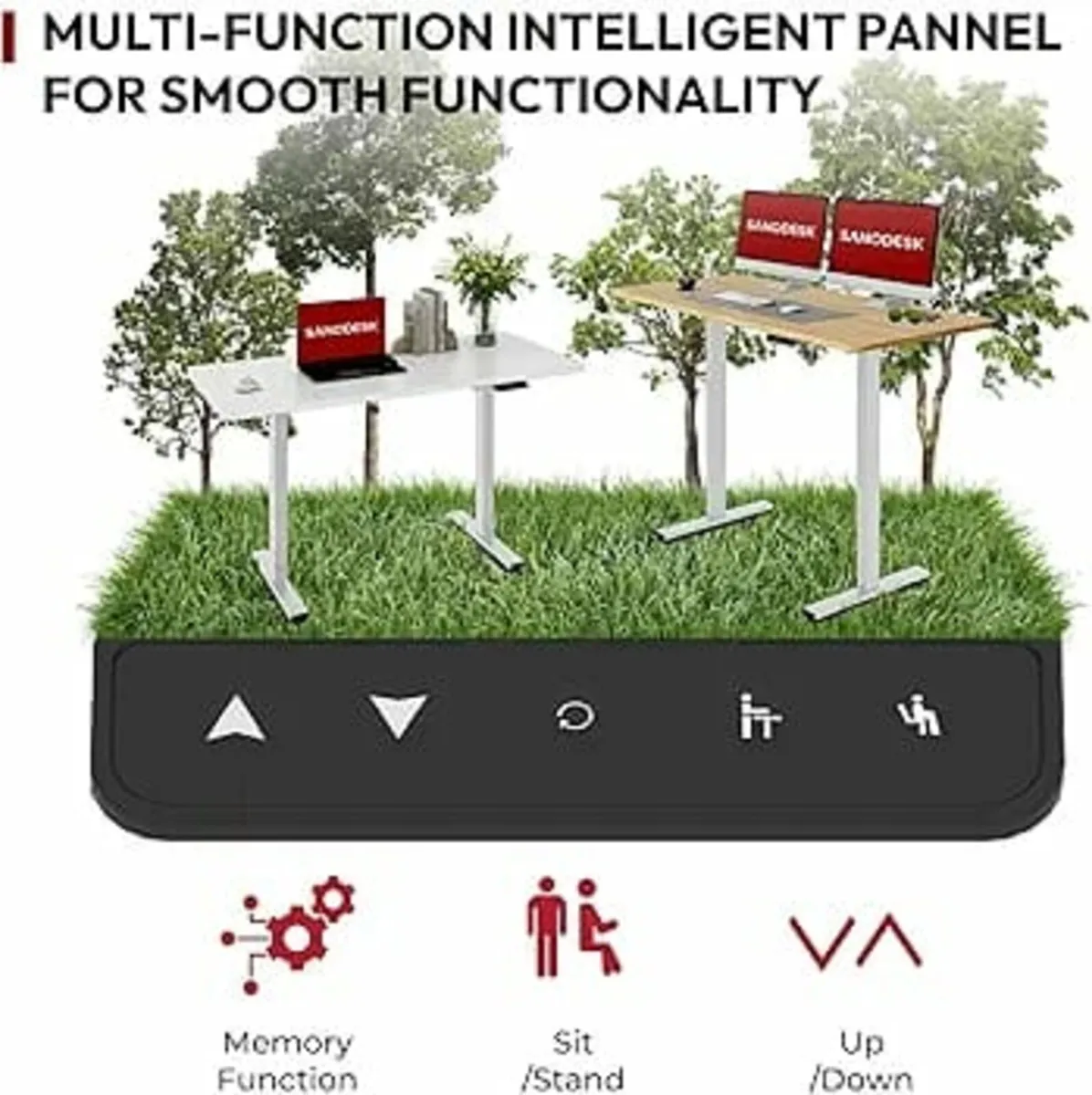 QS+110 * 60 Electric Standing Desk ONE PIECE Heigh - Image 4