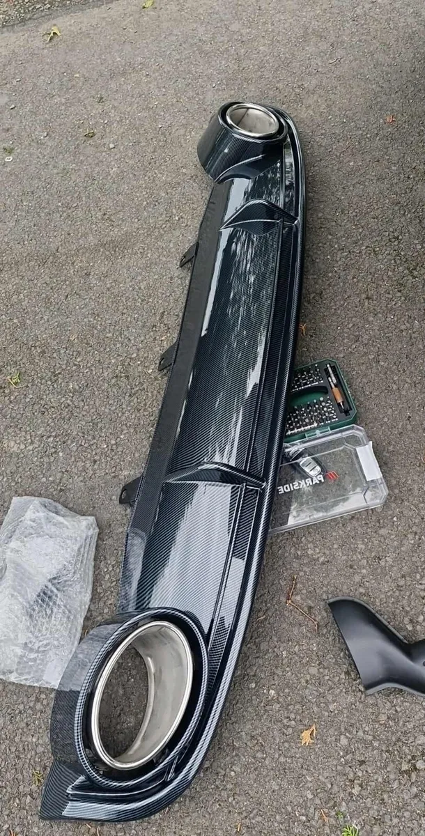 Audi a7 rear defuser carbon fiber with exhaust tip