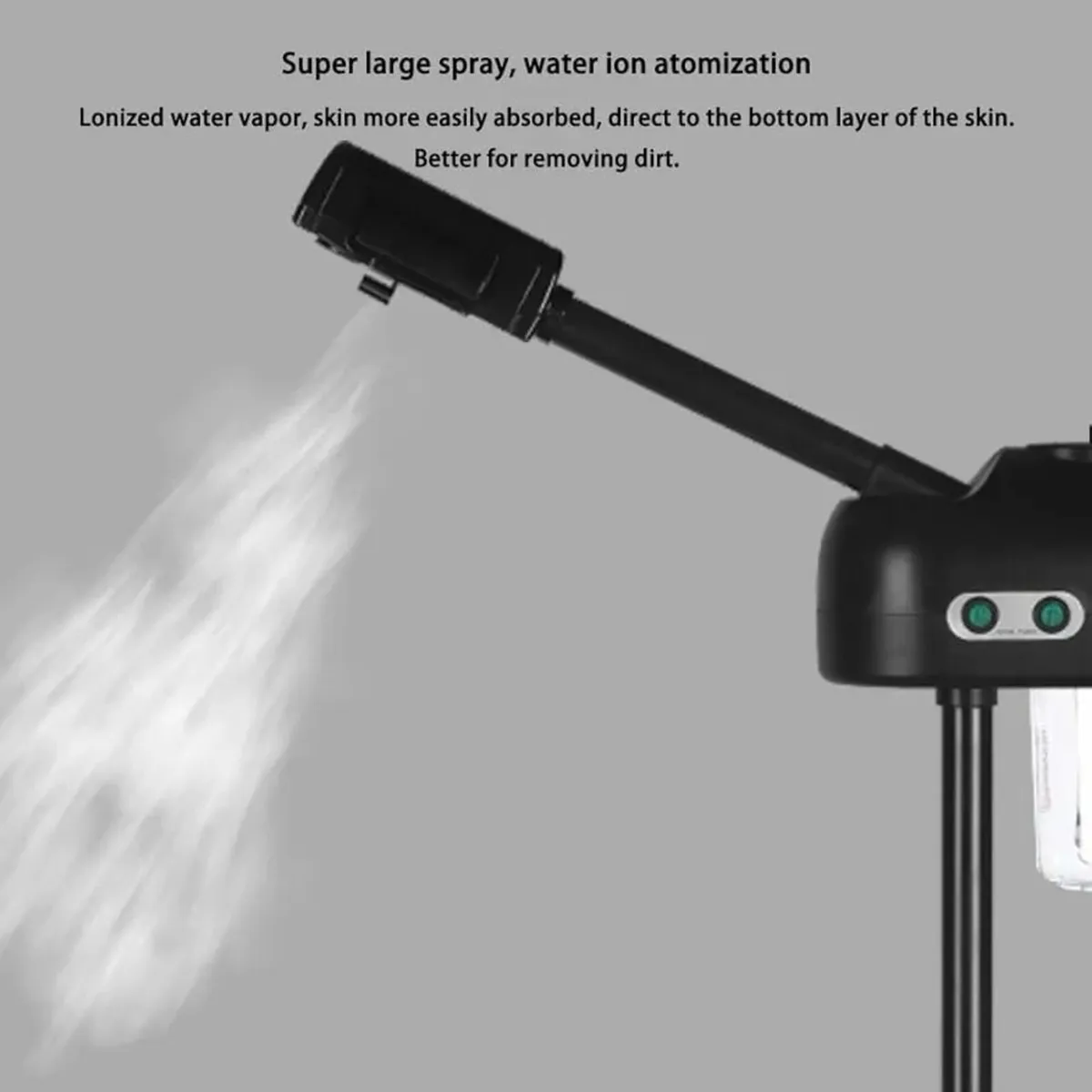 Black Facial Steamer with Hot Mist Ozone Function, - Image 2