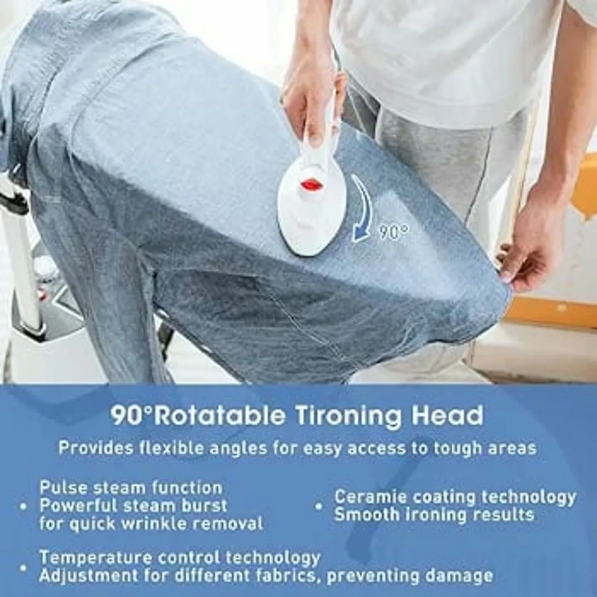 Vertical Garment Steamer: 1400W Clothes Steamer Up - Image 4
