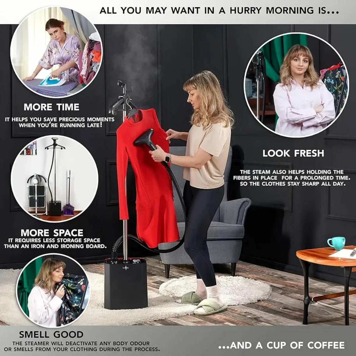 Professional Clothes Steamer 2200 W for all Fabric - Image 4
