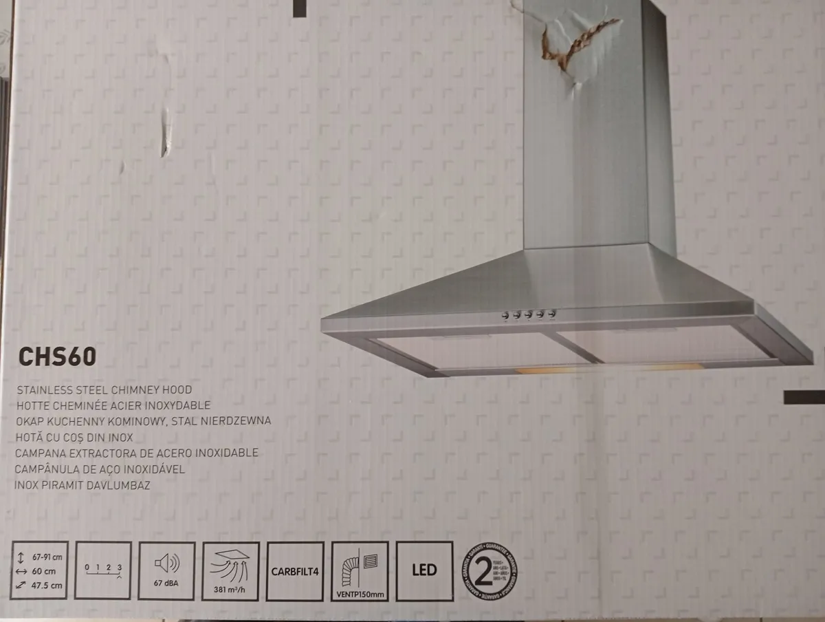 Stainless steel cooker extractor fan