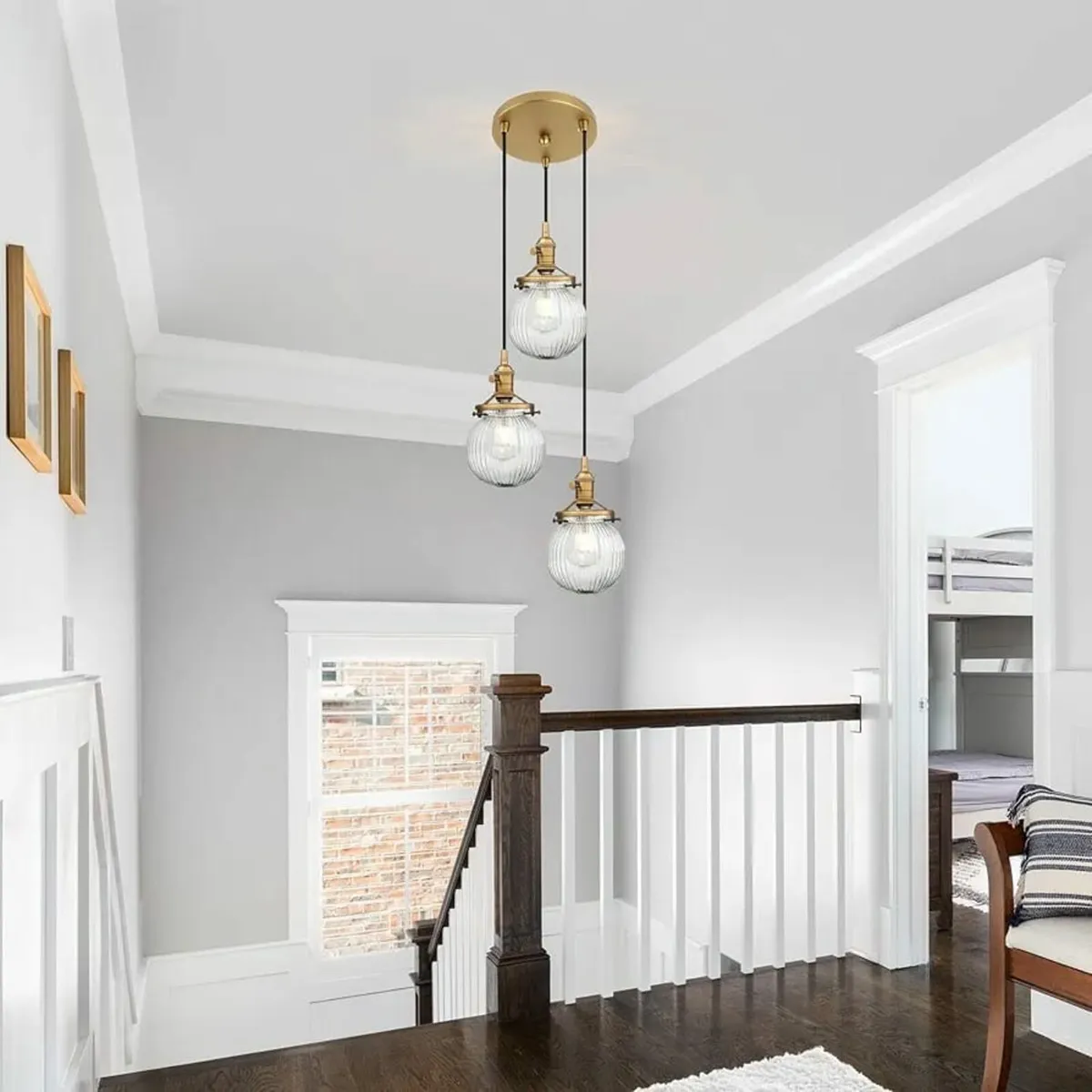 Cluster 3 Way Ceiling Pendant Light Fittings Ribbe - Image 4