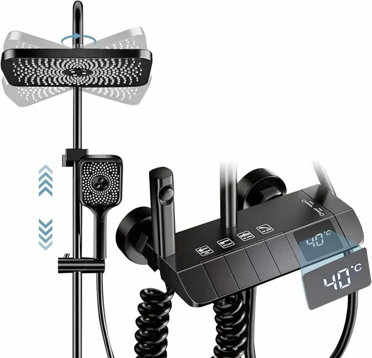 Mixer Shower System, 4 Piano Keys Wall Mount Expos - Image 1