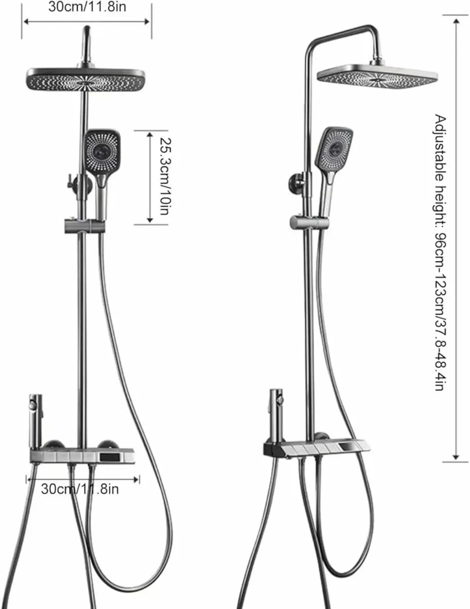 Mixer Shower System, 4 Piano Keys Wall Mount Expos - Image 4