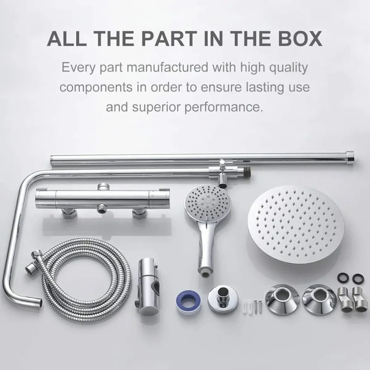 Thermostat Shower System, Chrome Thermostatic Show - Image 4