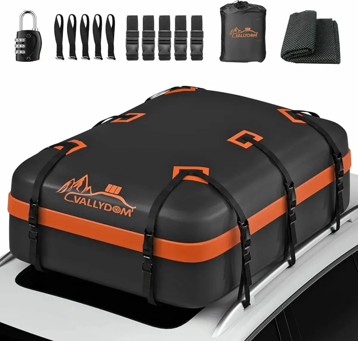 20 Cubic Feet Car Roof Bag, 100% Waterproof Roofin - Image 1