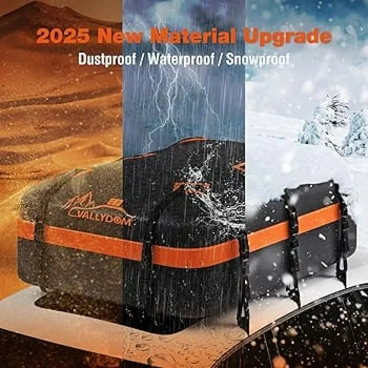 20 Cubic Feet Car Roof Bag, 100% Waterproof Roofin - Image 3