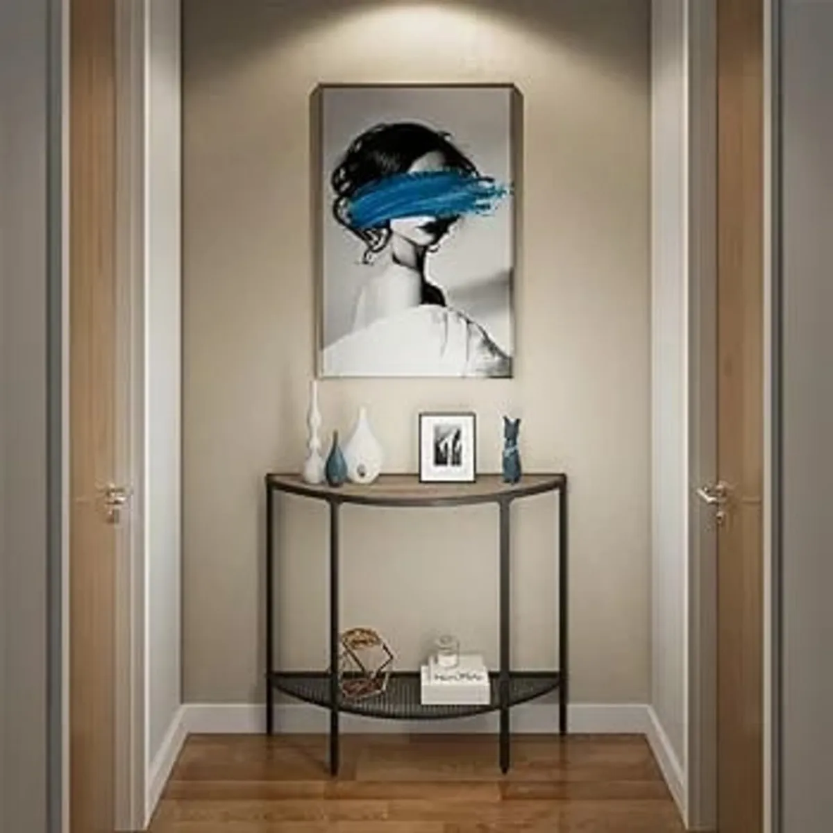 Console Table 2 Tier Narrow Entryway Table with St - Image 3