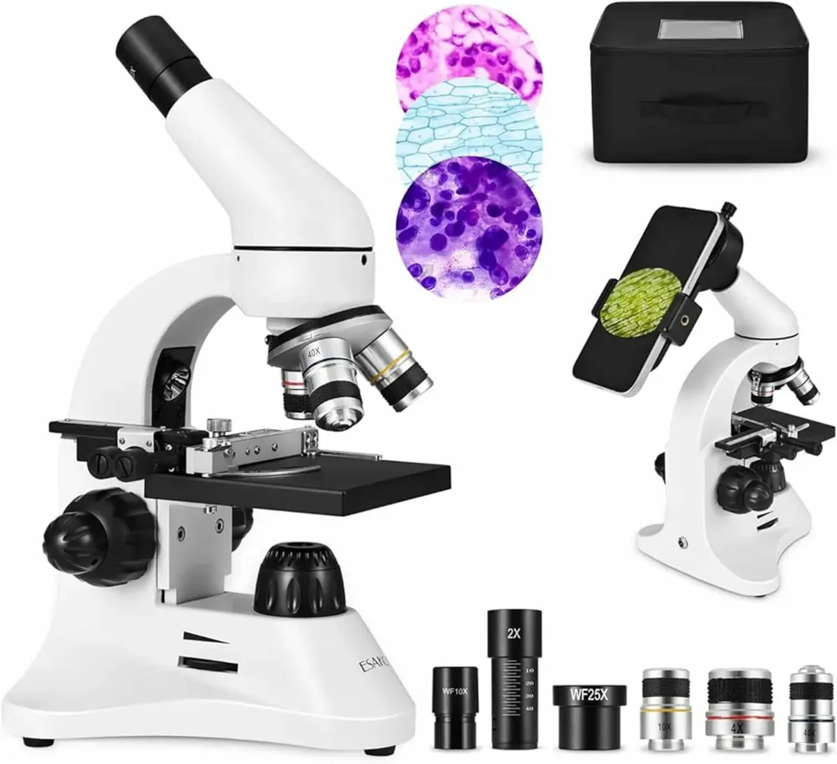 40-2000X Microscope for Kids Students Adults, with - Image 1