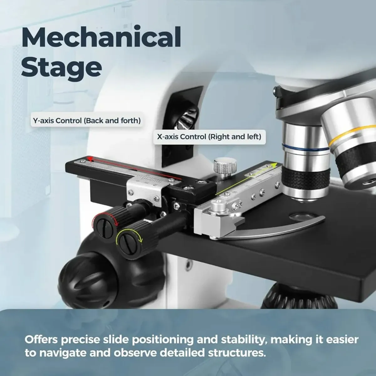 40-2000X Microscope for Kids Students Adults, with - Image 3