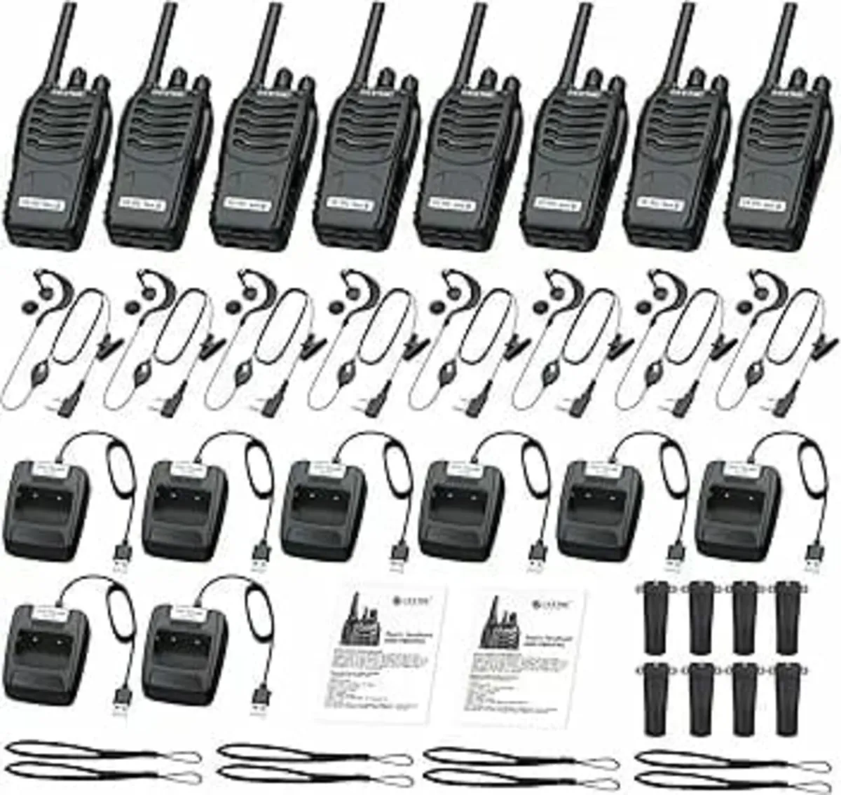 8Pack Professional Walkie Talkies for Adults Recha - Image 2