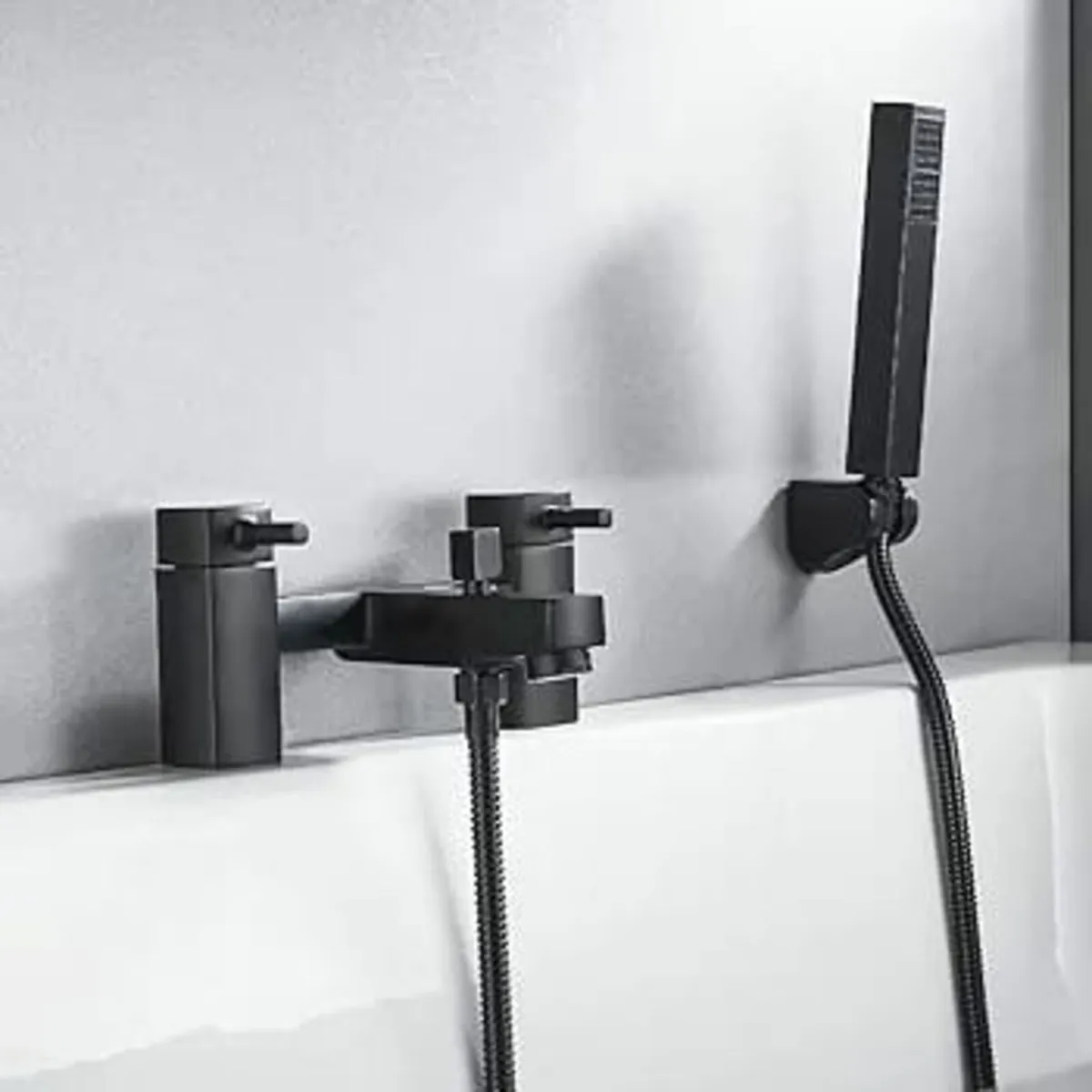 Bath Mixer Taps, NewEast Black Bathroom Shower Mix - Image 2