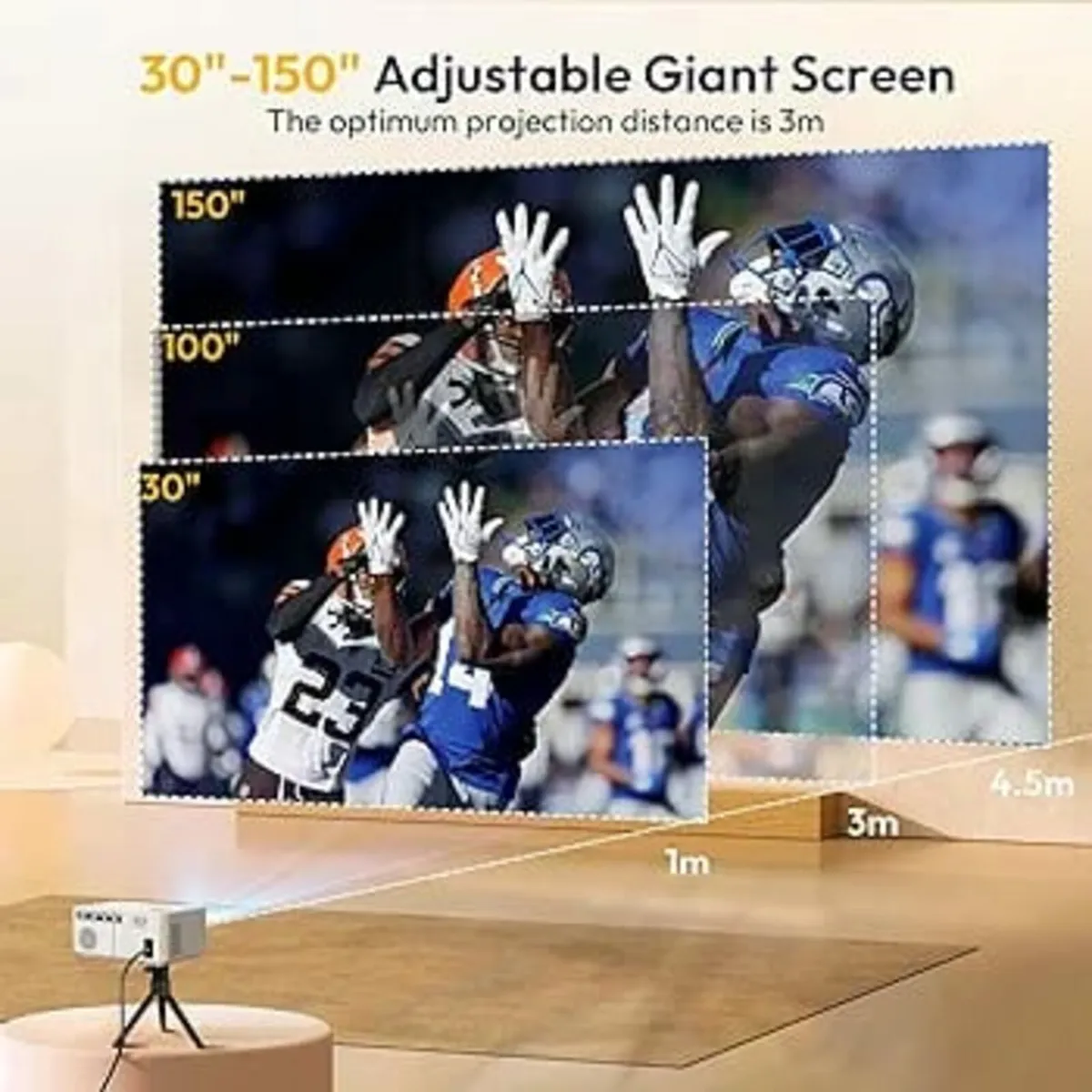Mini Smart Projector, XGODY X2 Android 12 Portable - Image 2