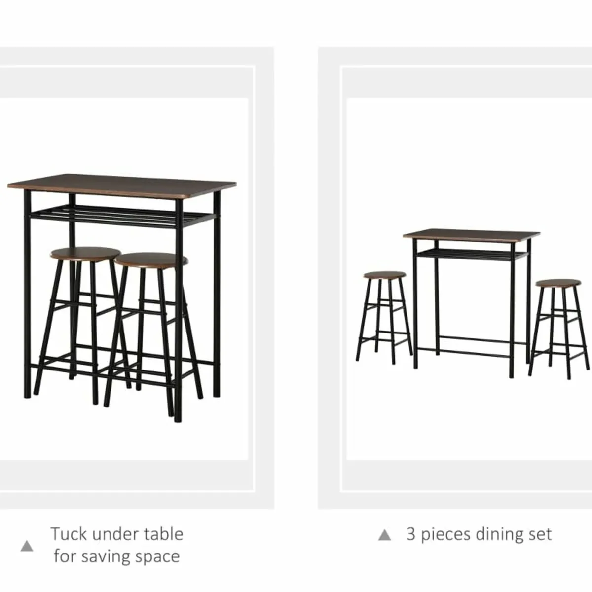 Bar Table Set, Bar Table and Stools Set, Footrest - Image 4