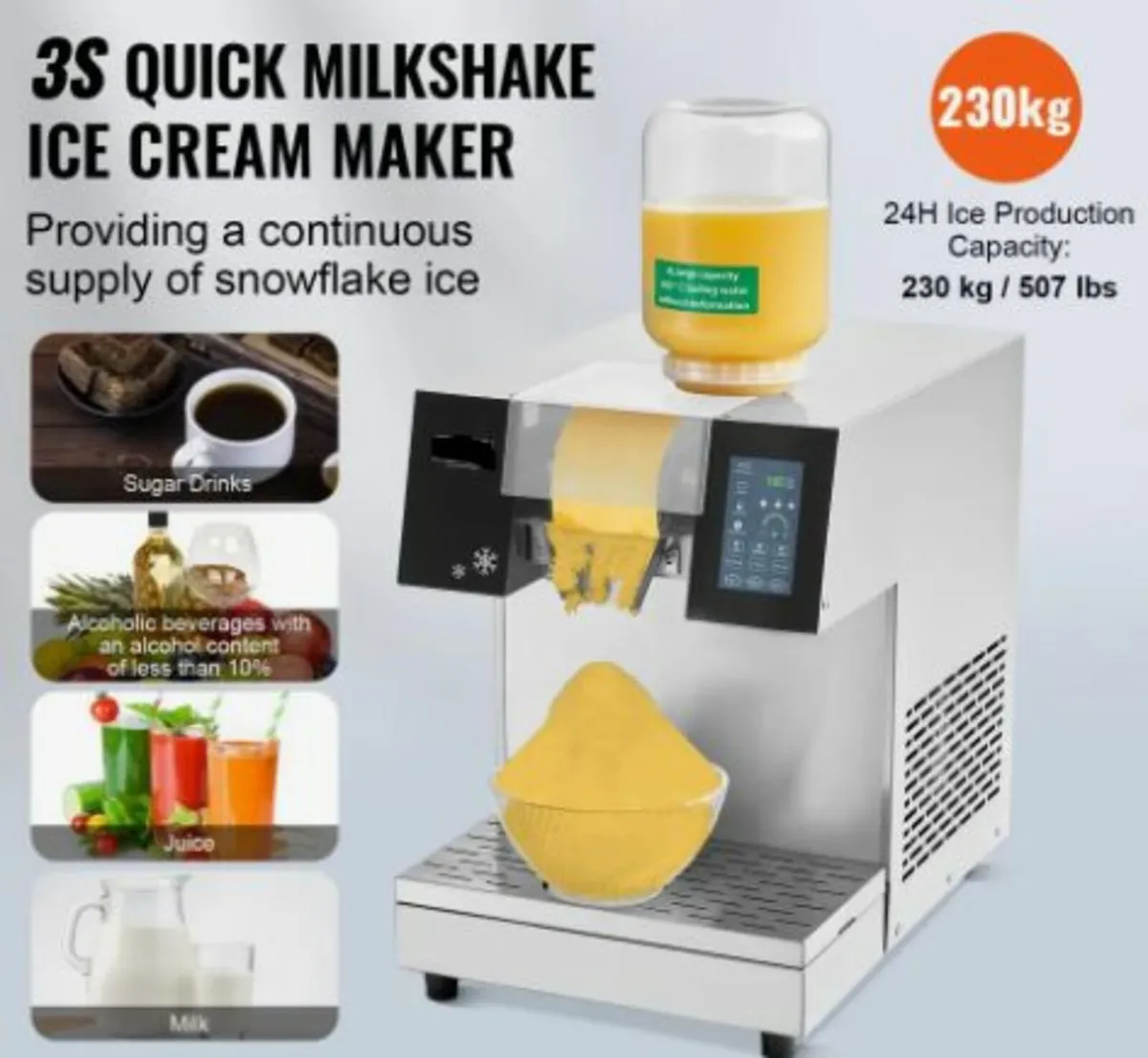 Commercial Snowflake Ice Machine, 507LBS/24H - Image 4