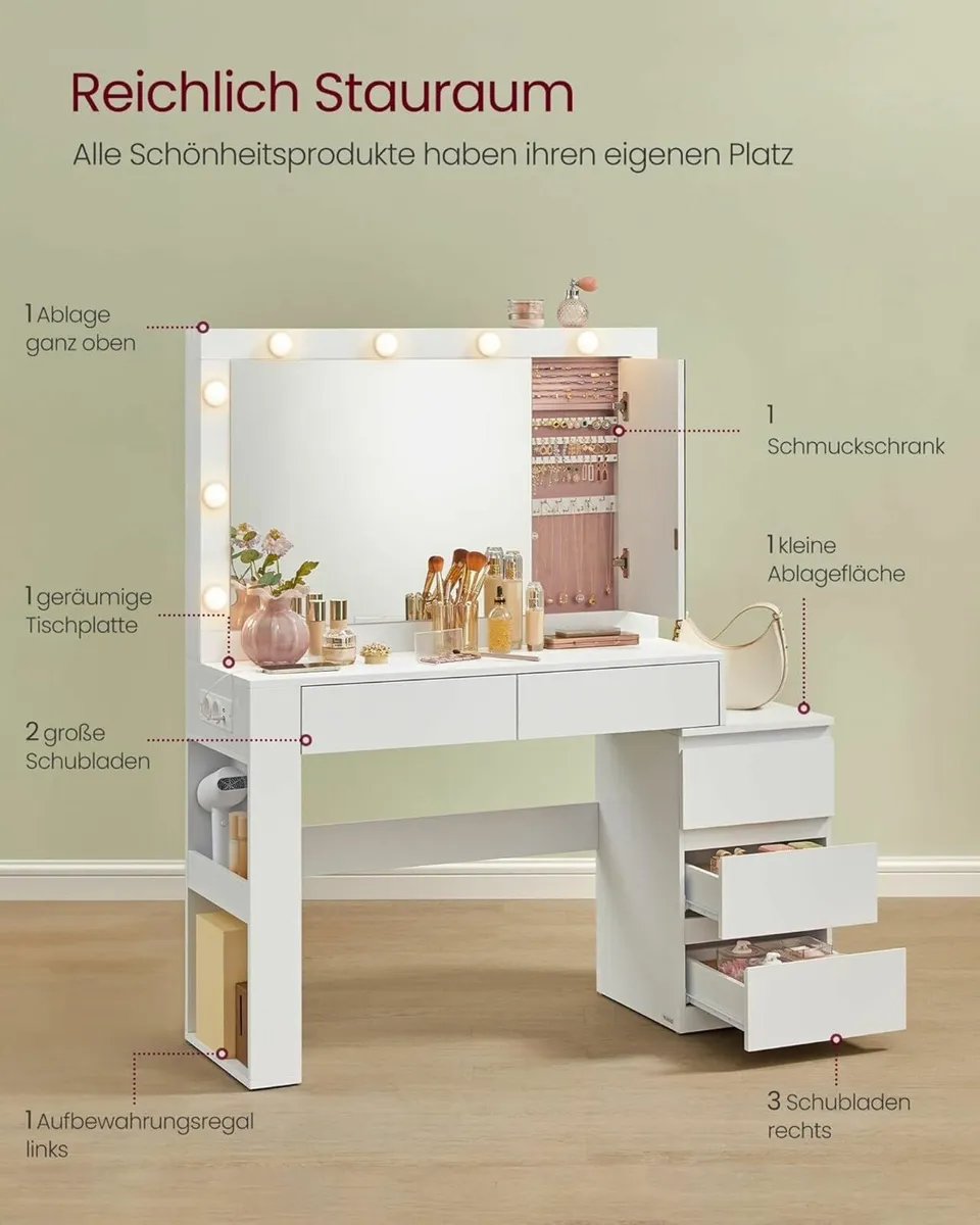 Dressing Table with LED Lighting - Image 2