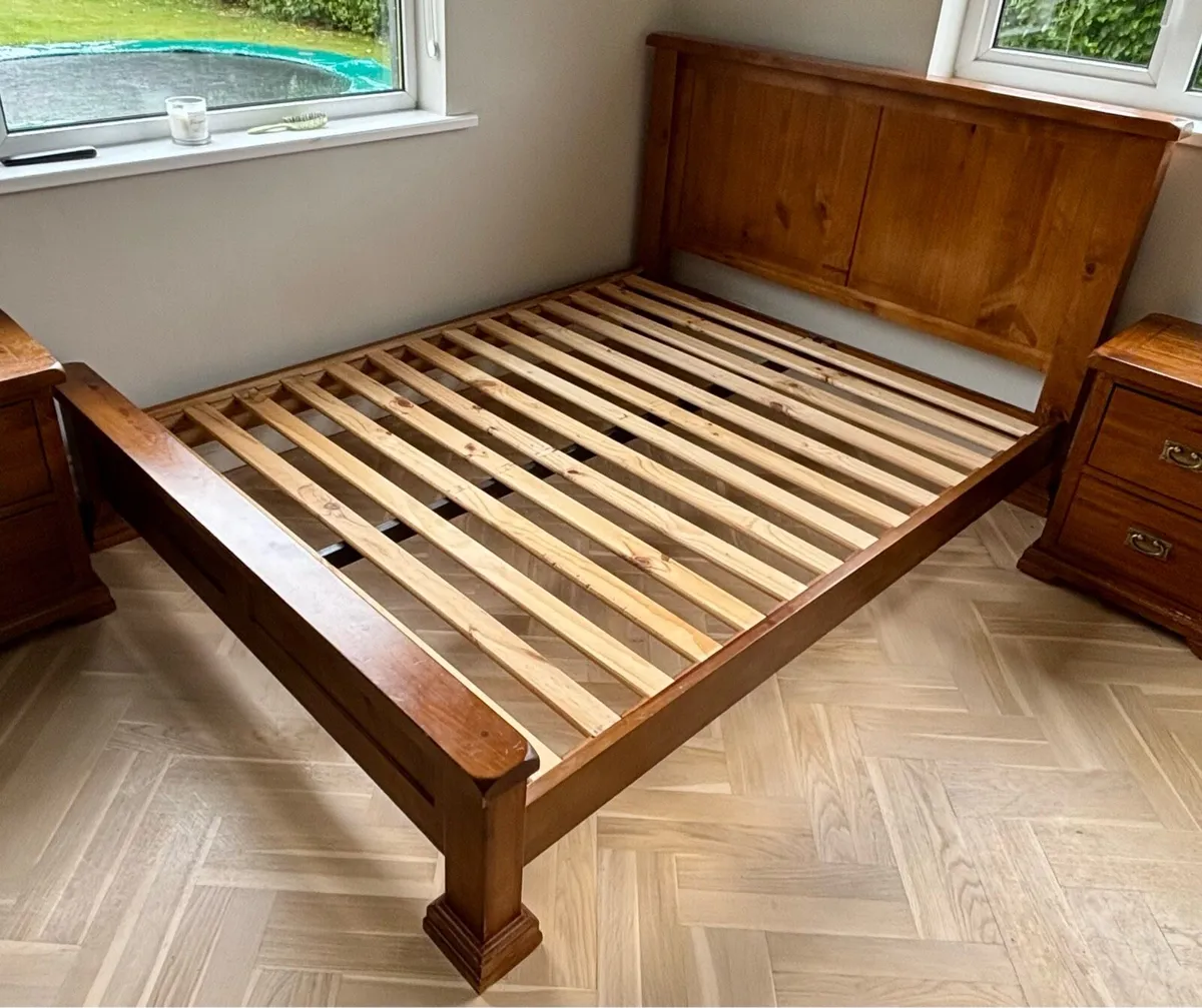 ** 5ft Solid Oak King Bed Frame ** - Image 2