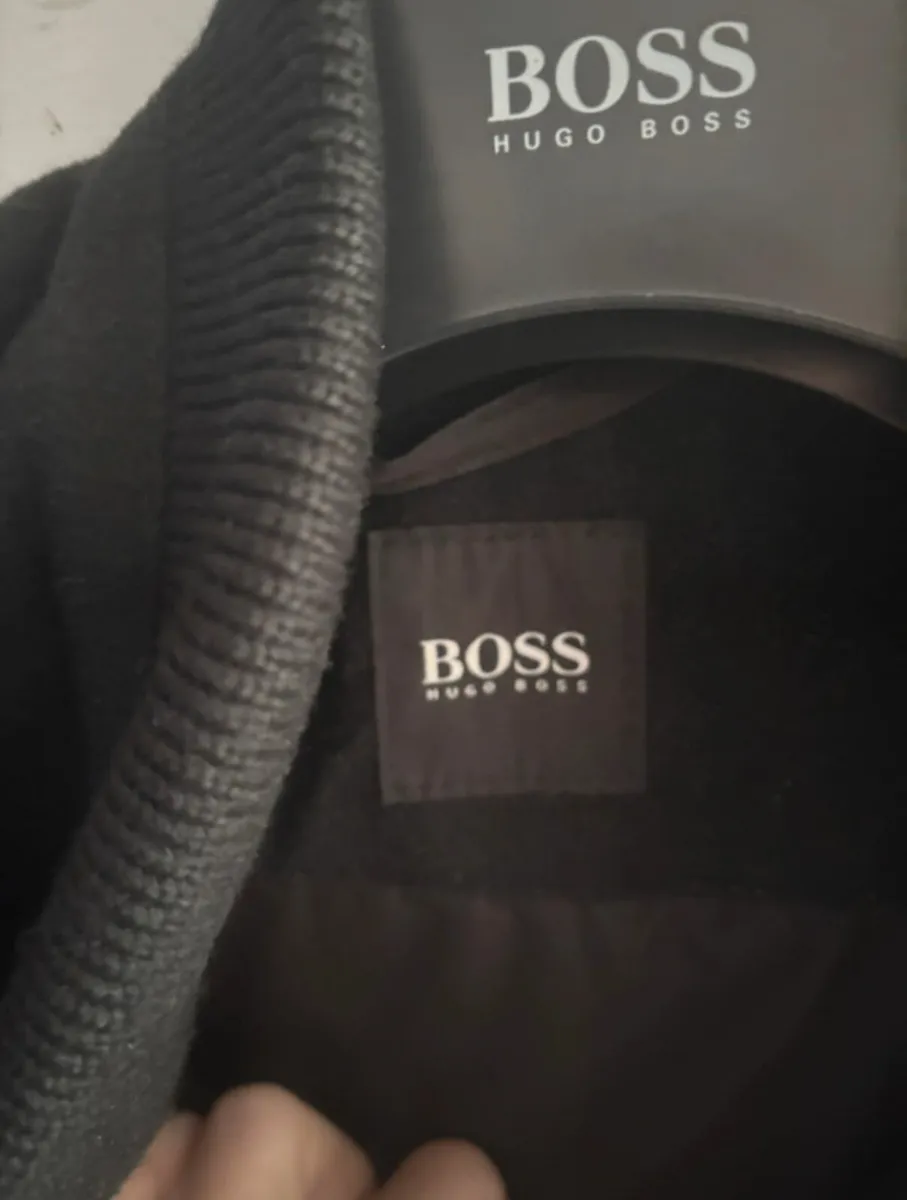Hugo Boss Men’s Wool Cashmere Jacket Black Coat - Image 4