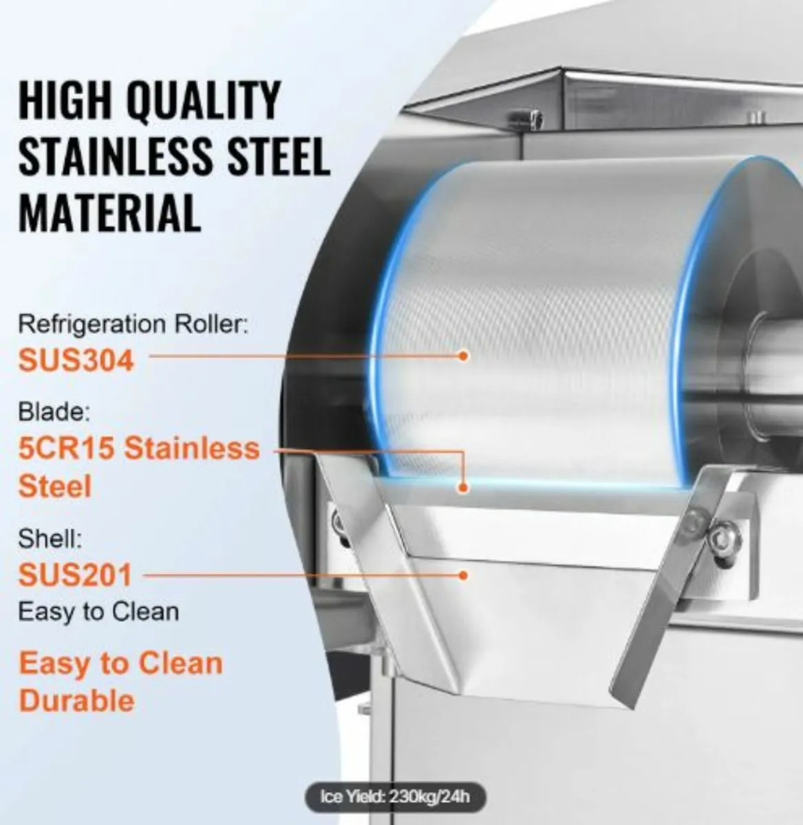 Commercial Snowflake Ice Machine, 507LBS/24H - Image 3