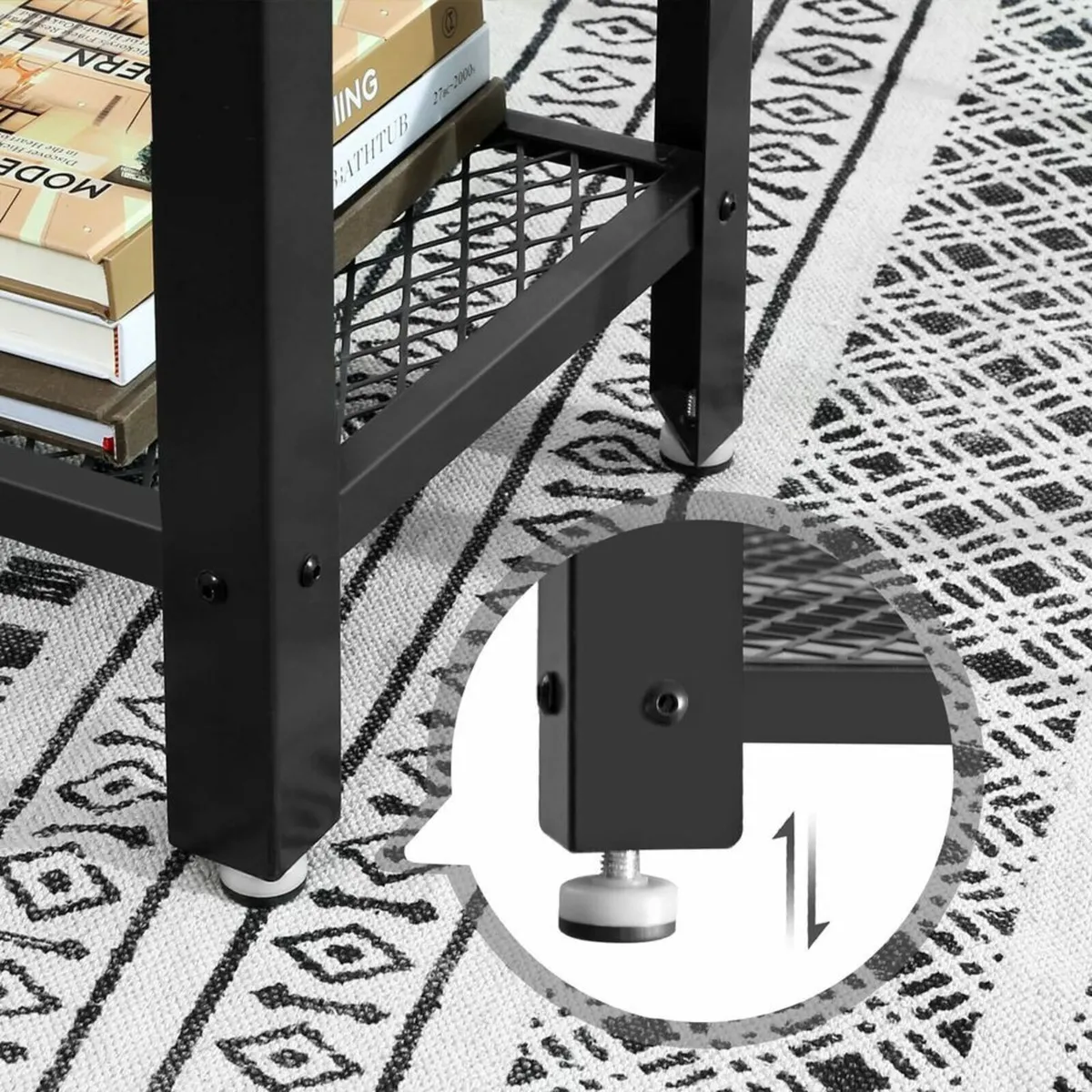 Industrial Style Console Table with 3 Tiers - Image 3