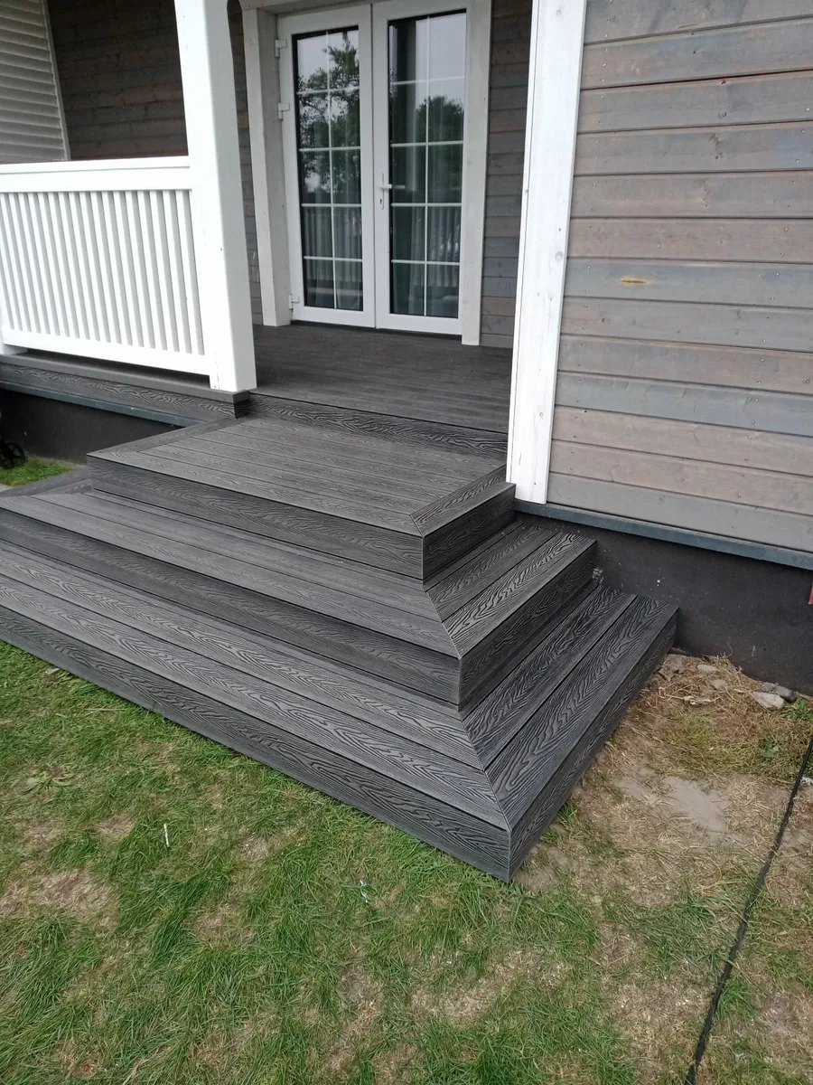 WPC Decking Boards Deep Embossed 3D Gray - Image 3