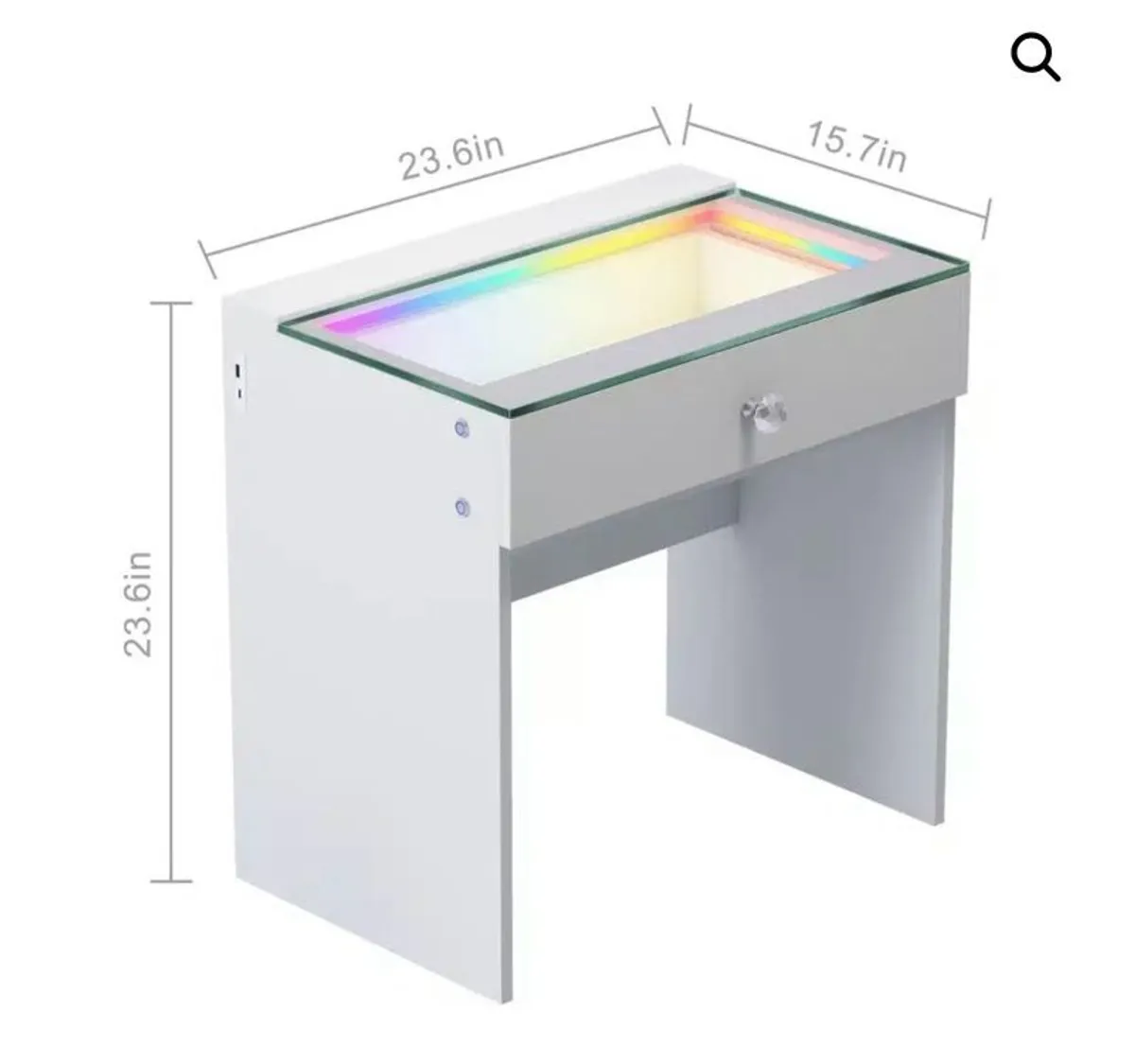 childrens vanity table with lights and chair - Image 3