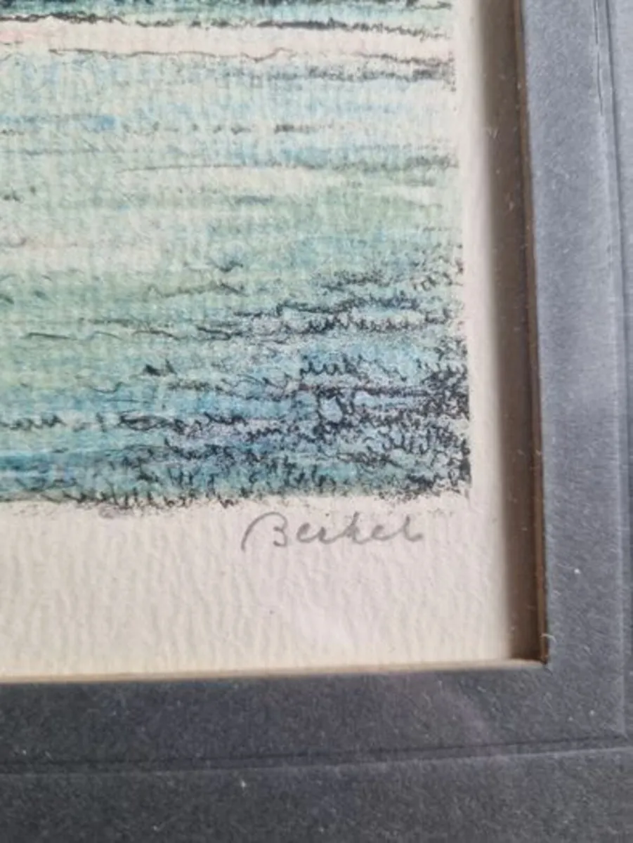 Vintage coloured etching - Belfast University Coll - Image 4