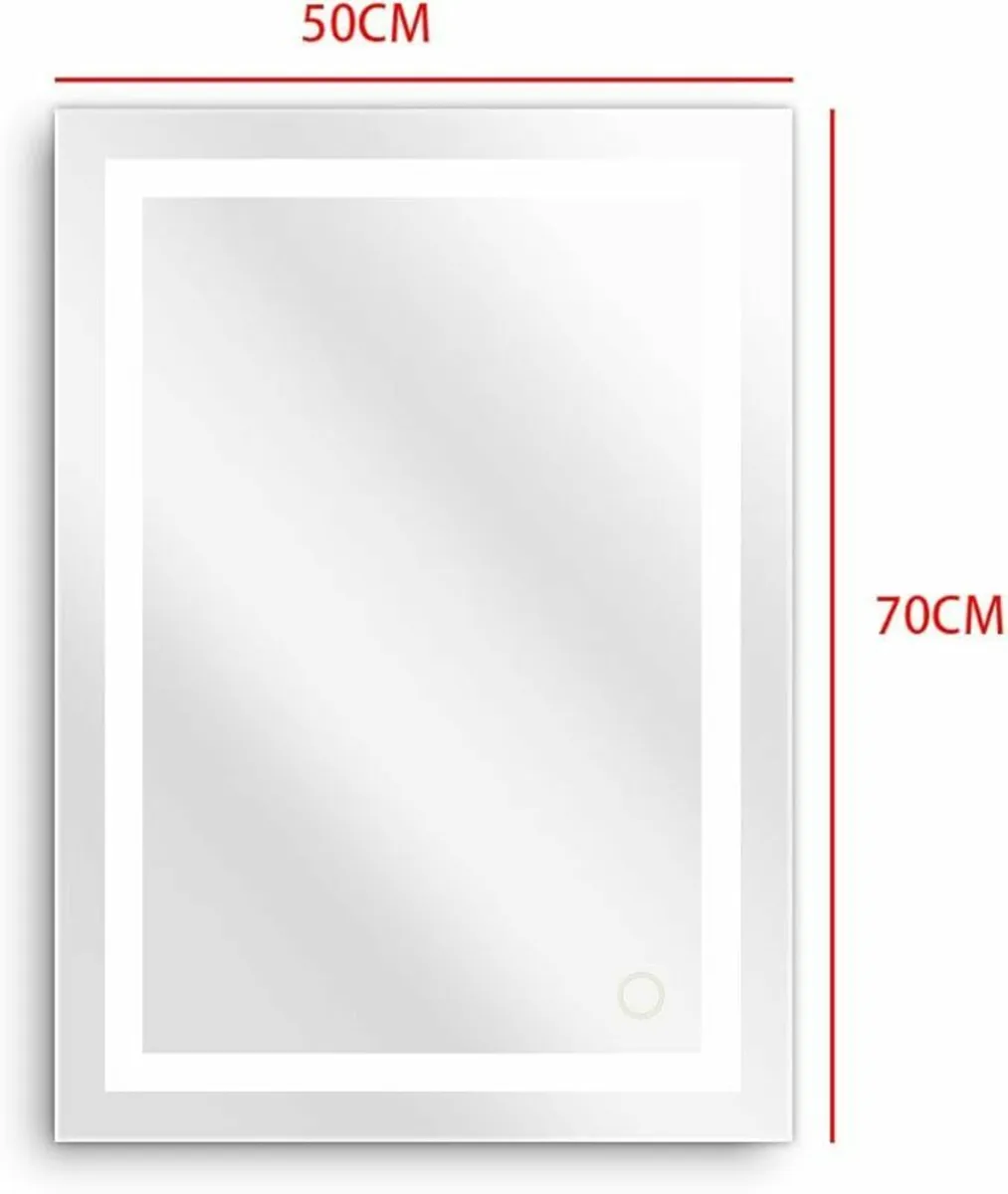 Bathroom Mirror with Light, LED Touch - Image 2