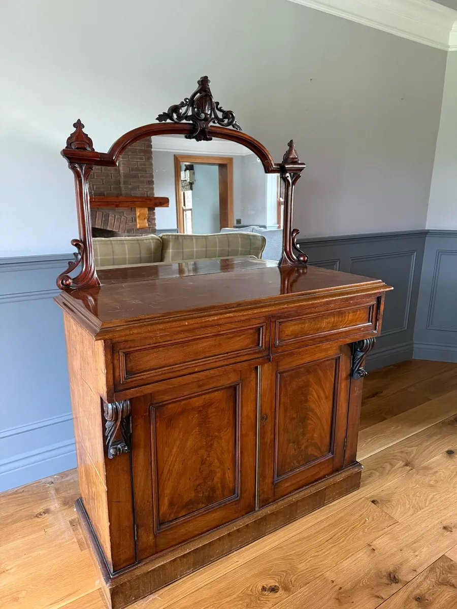 Antique solid cherry wood cabinet - Image 1