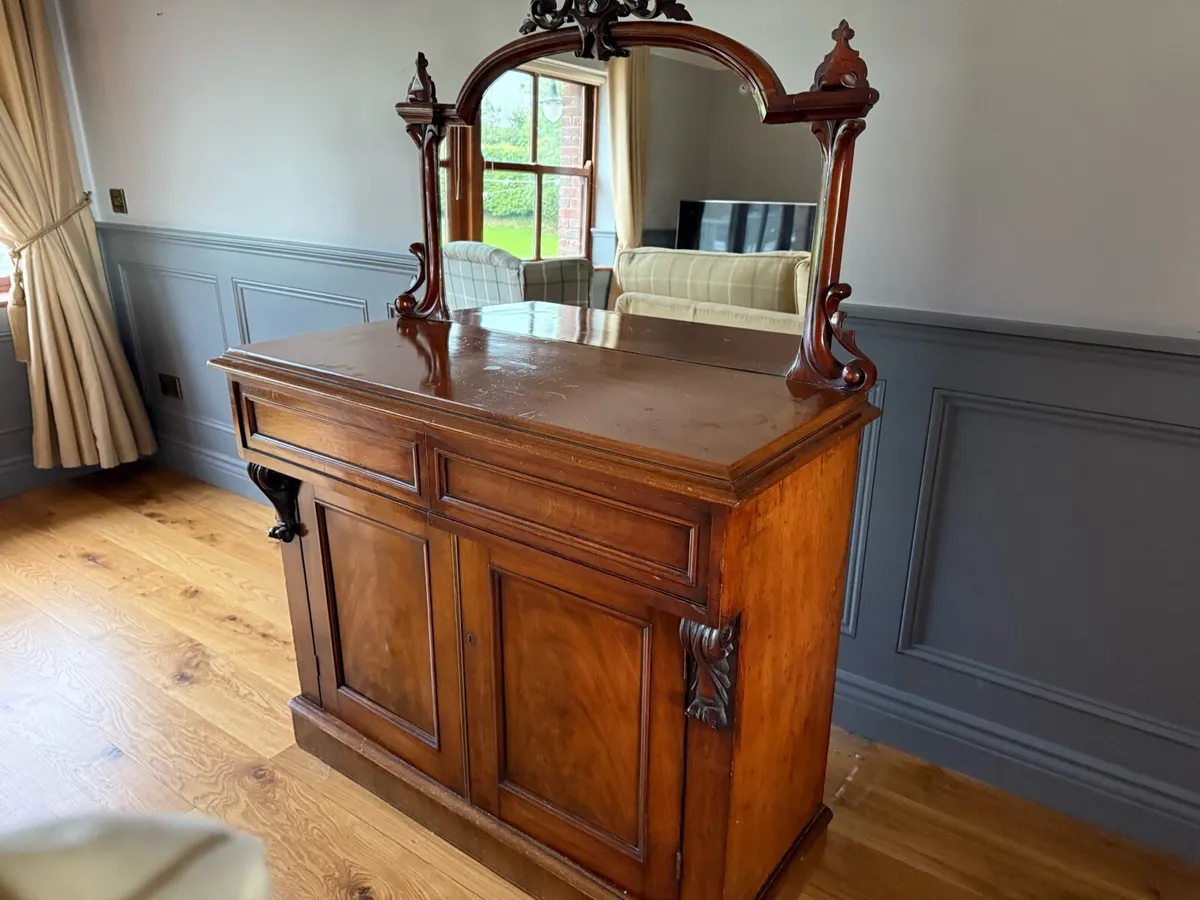 Antique solid cherry wood cabinet - Image 2