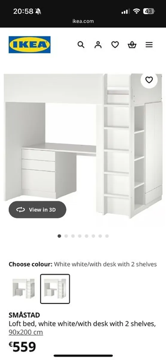 IKEA Smastad loft bunk bed/high sleeper
