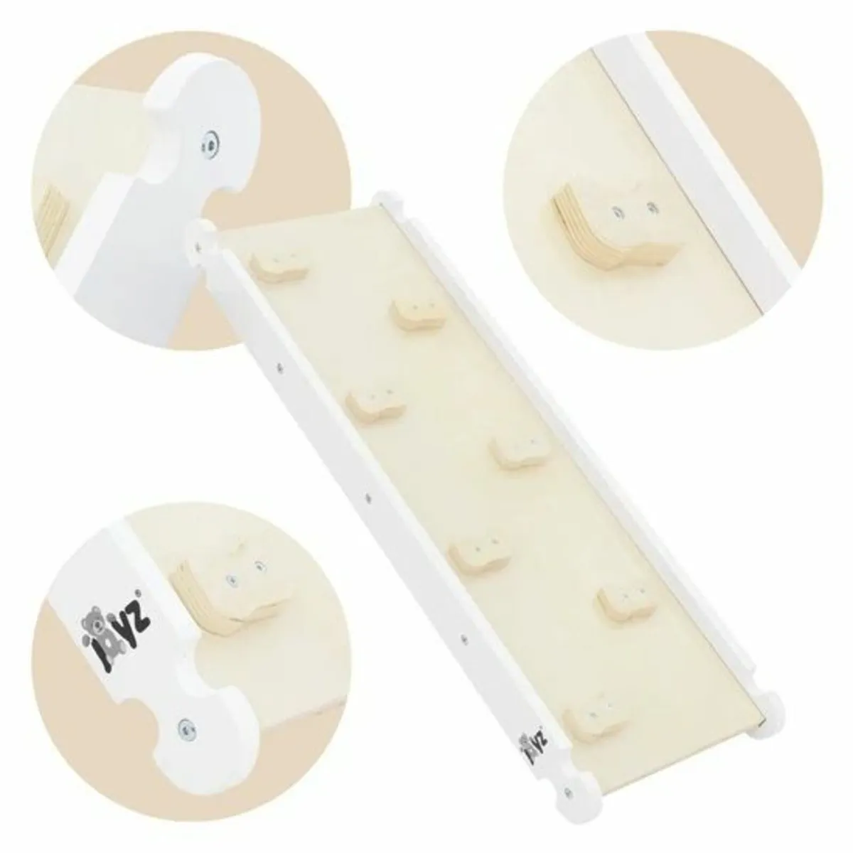 Climbing toy set of 3 with climbing triangle, slid - Image 2