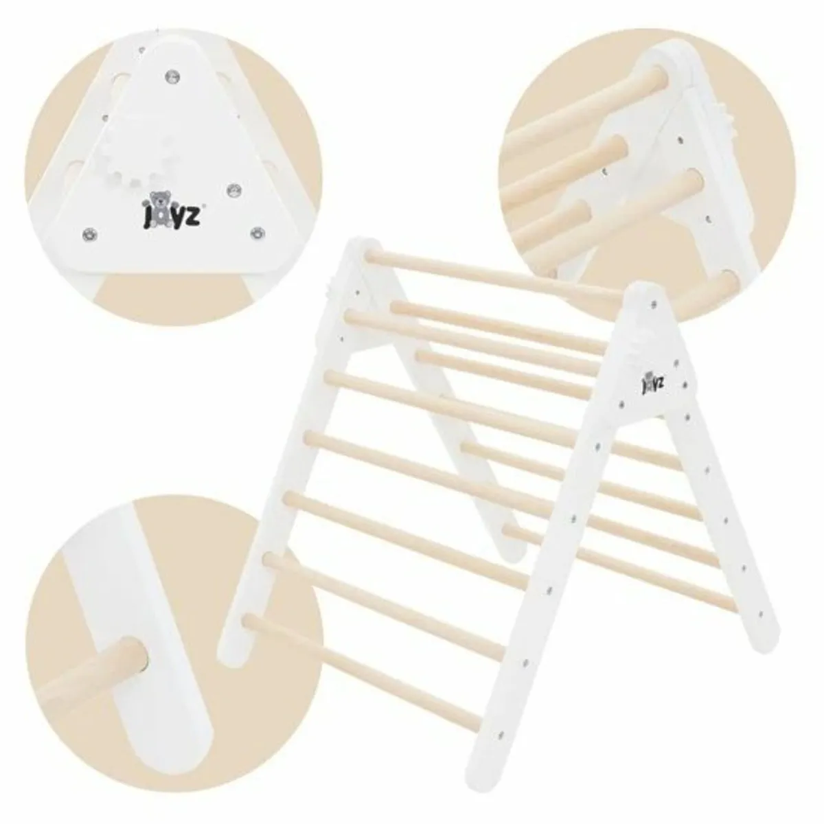 Climbing toy set of 3 with climbing triangle, slid - Image 3