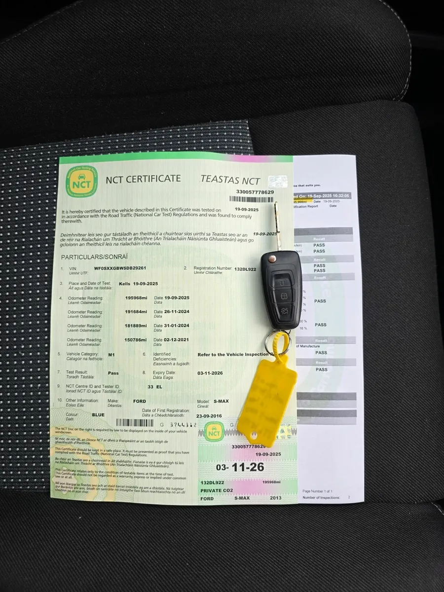 2013 FORD S-MAX 2.0 TDCI ZETEC NCT 11/26 - Image 3