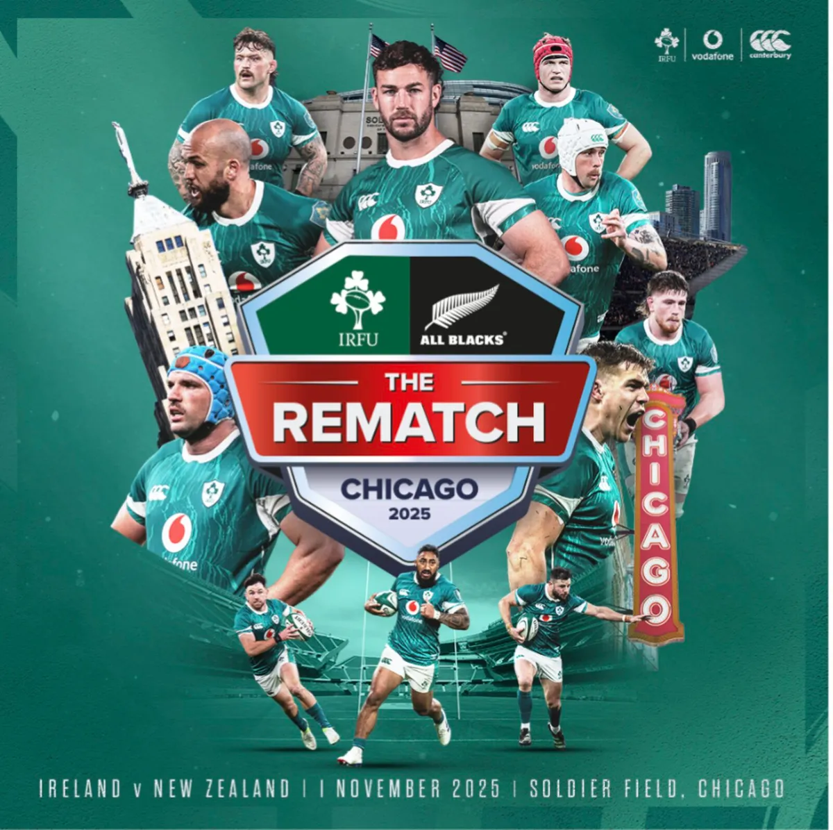 The Rematch: Ireland vs All Blacks x2 Tickets - Image 1