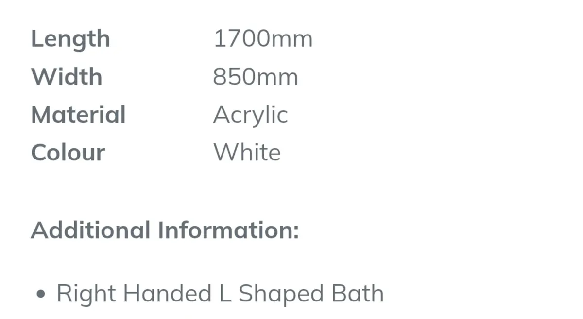 L-shaped shower bath - Image 3