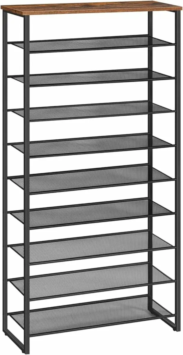10-Tier Shoe Rack, Large Capacity Shoe Storage Org - Image 2