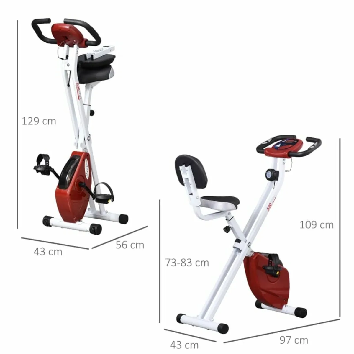 Steel Manual Resistance Exercise Bike w/ LCD Monit - Image 3