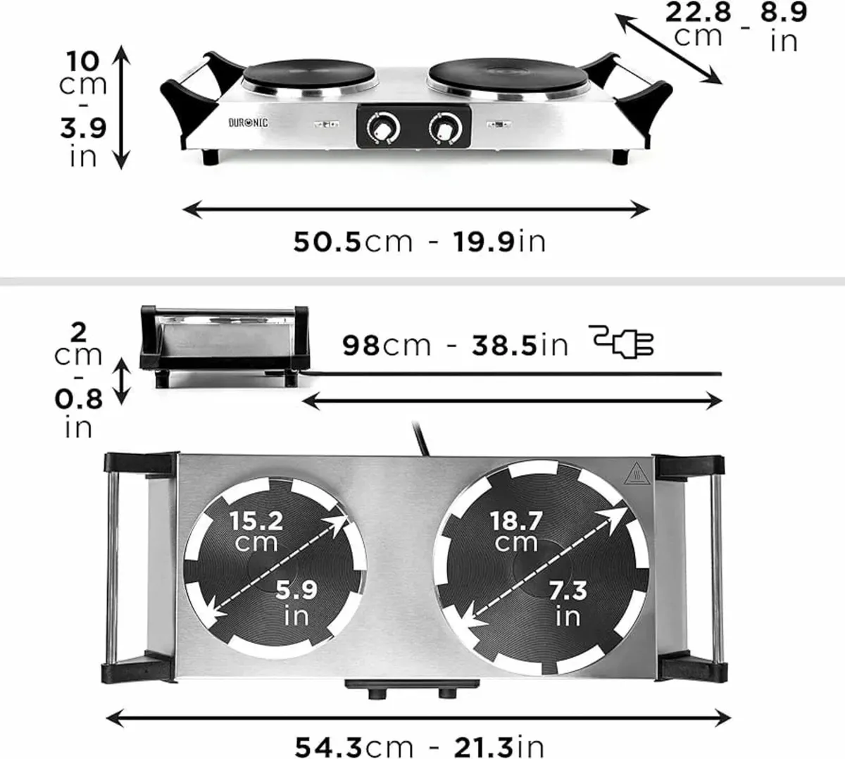 Hot Plate HP2 SS, Stainless Steel Table Top Cookin - Image 4