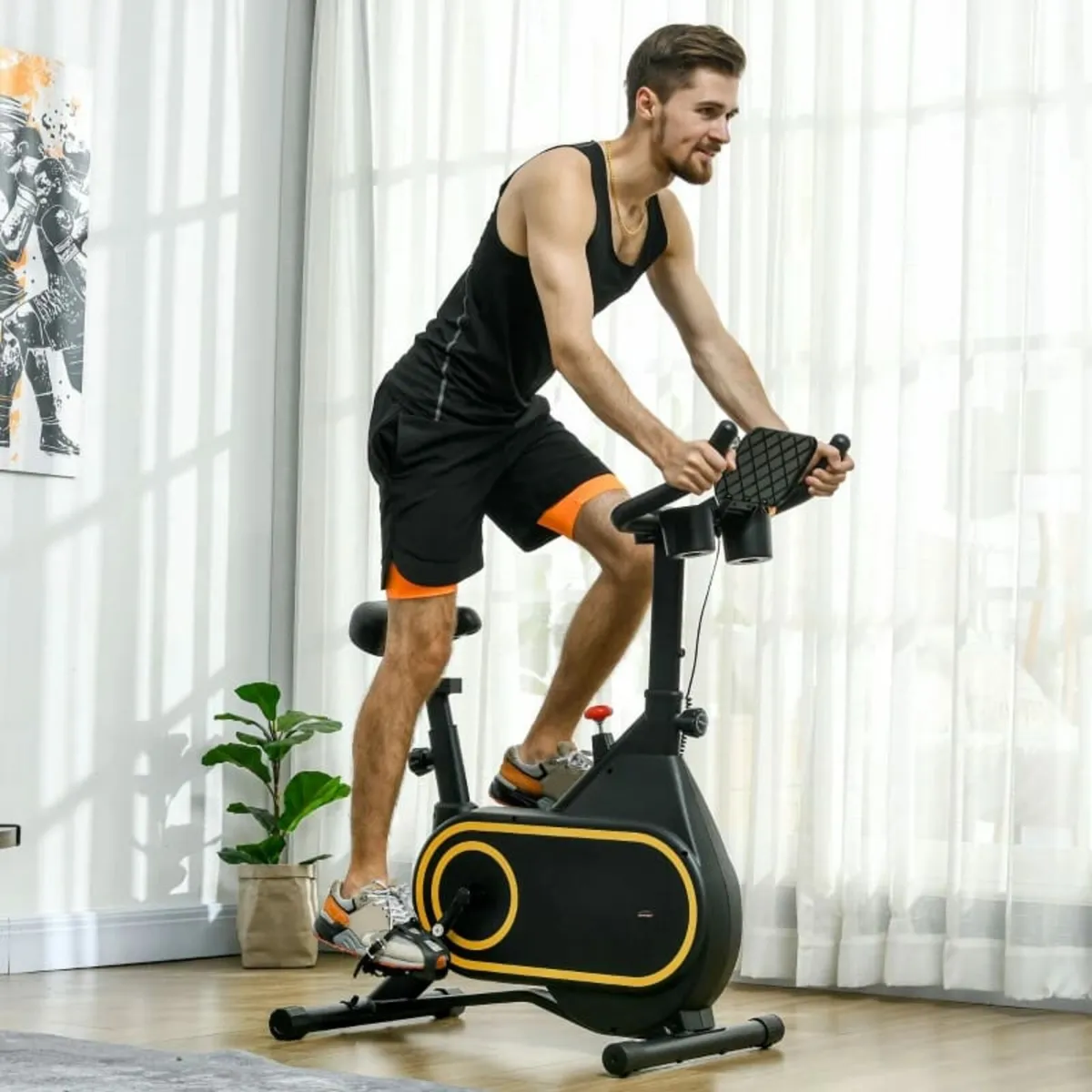 SPORTNOW Magnetic Indoor Cycling Bike, Exercise Bi - Image 3