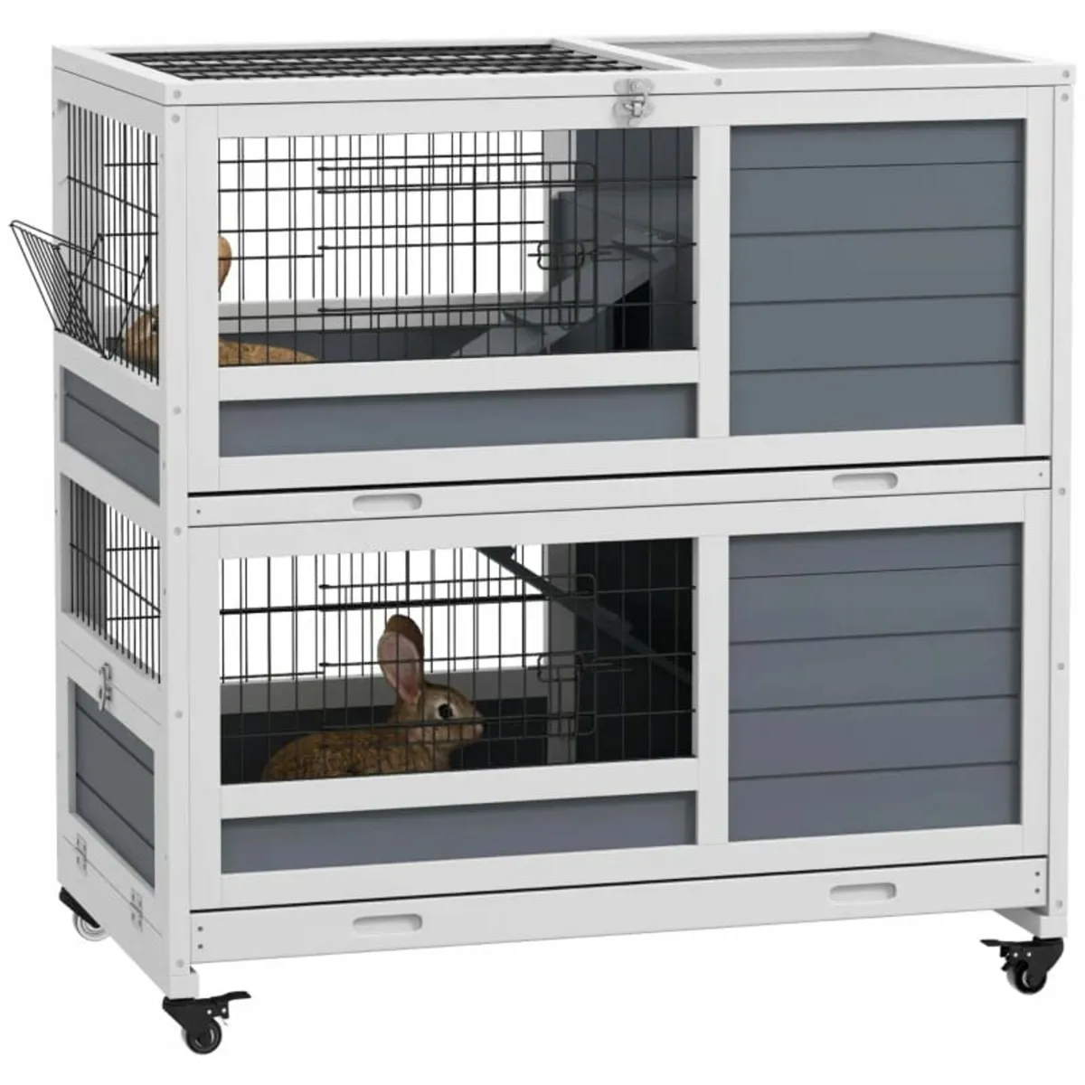 Double Deckers Guinea Pig Cage, Indoor Rabbit Hutc - Image 1