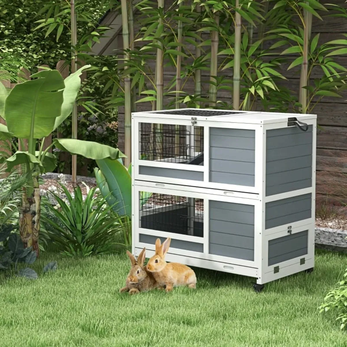 Double Deckers Guinea Pig Cage, Indoor Rabbit Hutc - Image 2