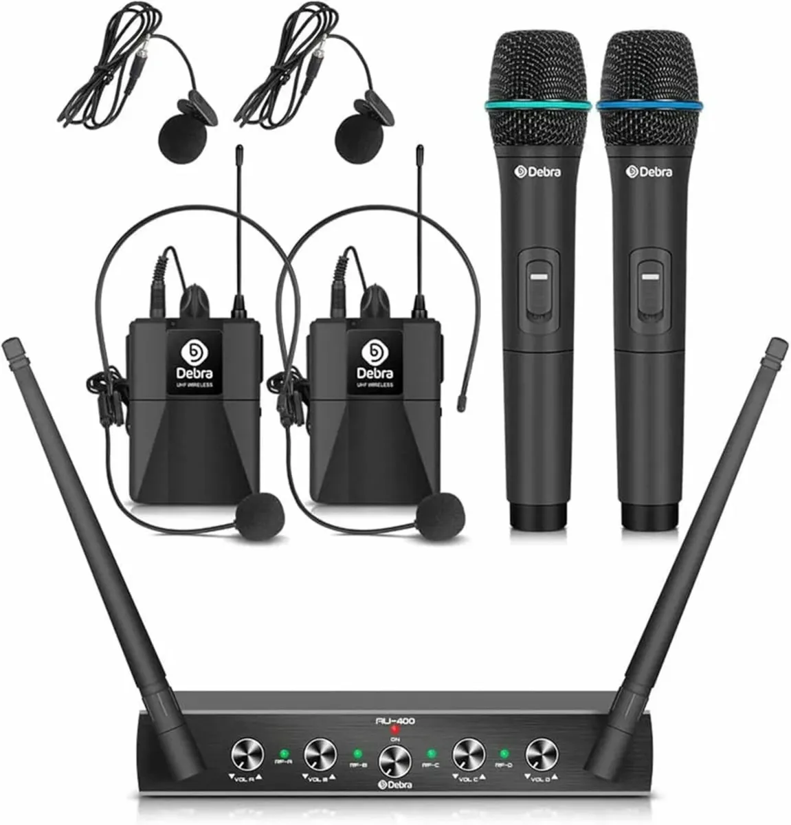 Audio Pro UHF 4 Channel Wireless Microphone System - Image 1