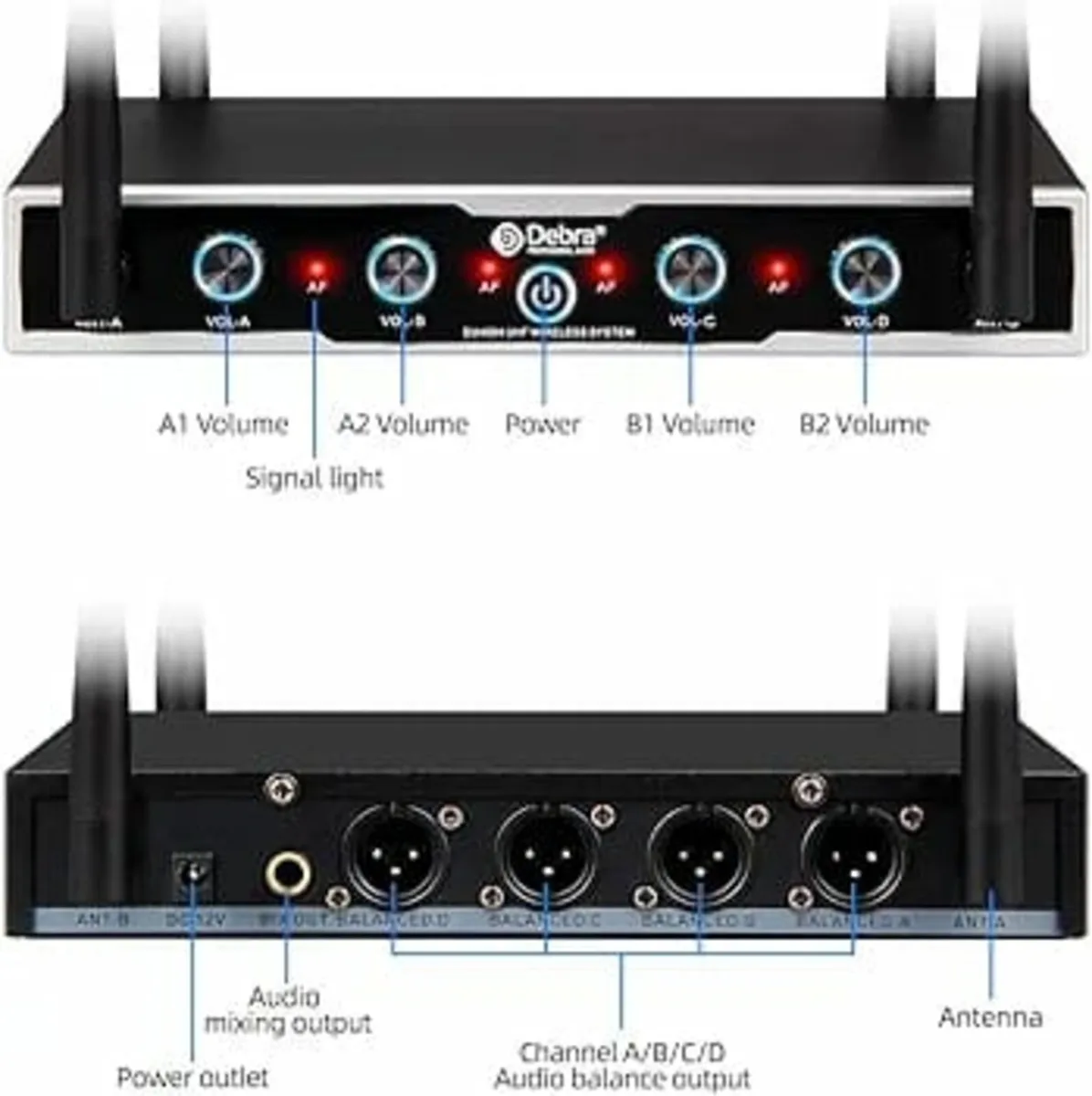 Wireless Microphone System with Bodypack Transmitt - Image 4