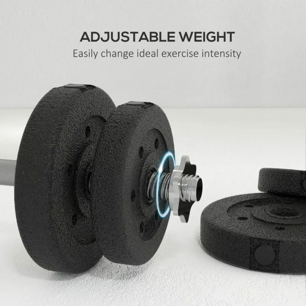 25KG Adjustable Weights Dumbbells Set, Dumbbell Ha - Image 4