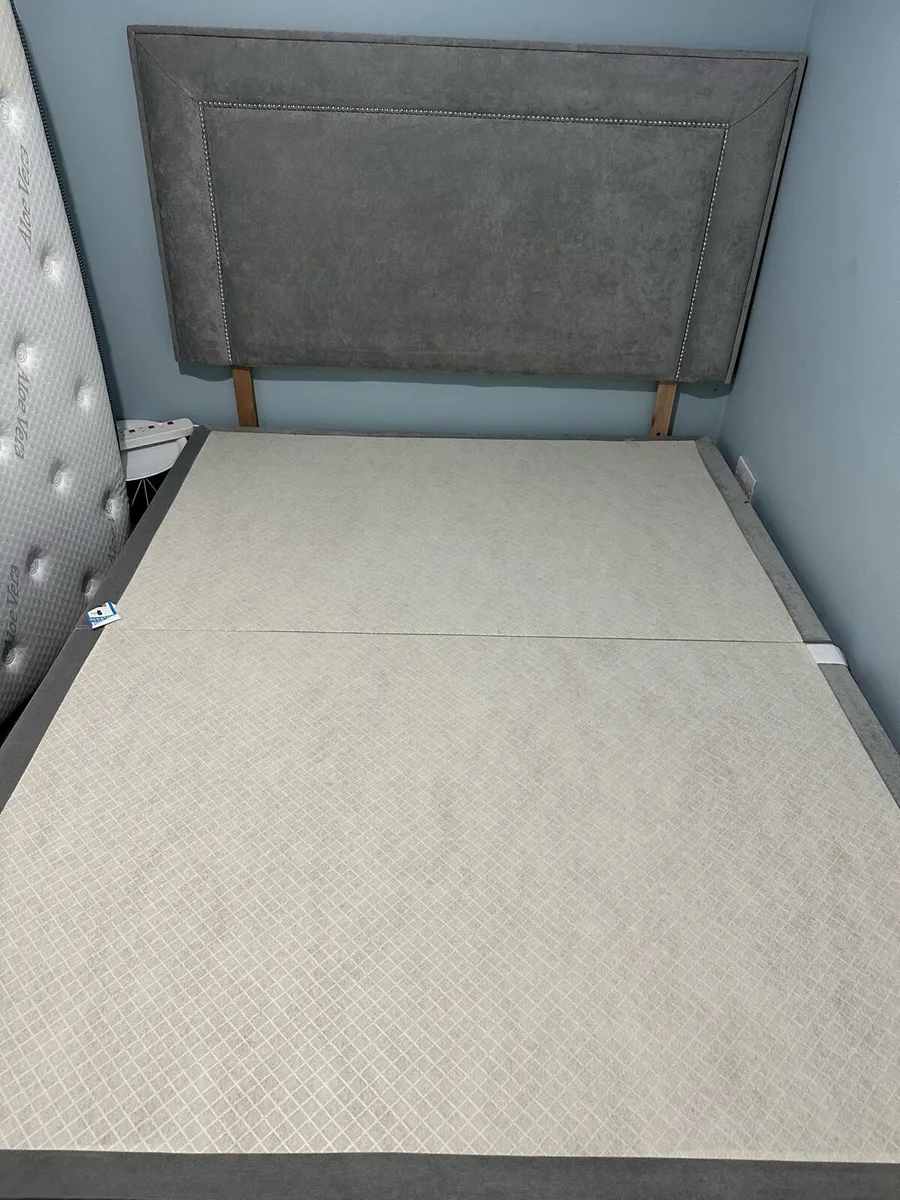 King size bed frame with mattress - Image 2